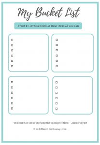 Printable Travel Bucket List Template