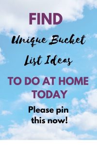 stay-at-home bucket list 