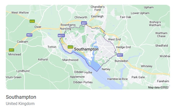 southampton england map