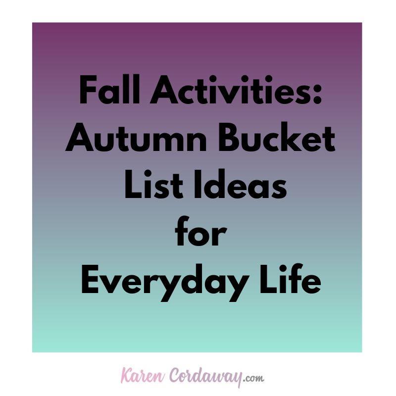 fall activities for everyday life