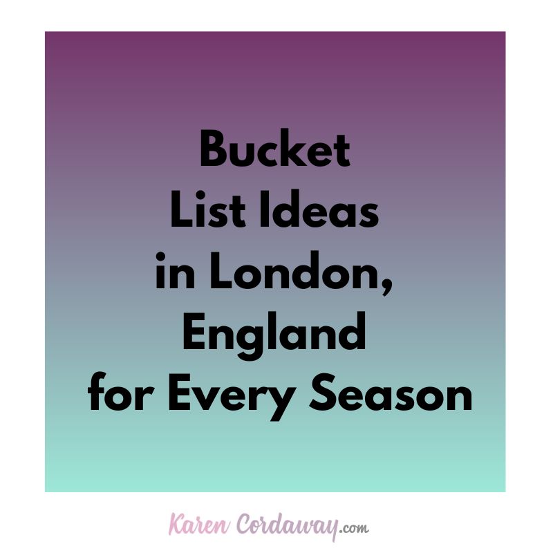 bucket list ideas in london england