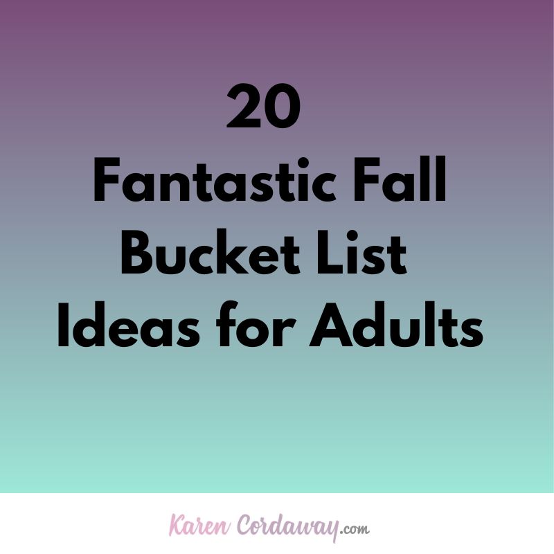 fall bucket list for adults